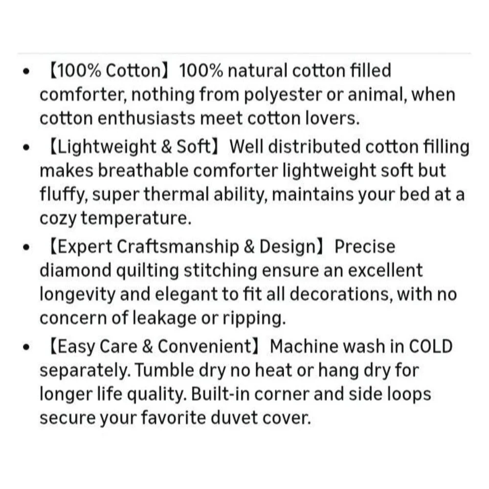 Leisurely Collection Uncompressed Quilt 100% Cotton Filled Full/Queen, Grey/Blue